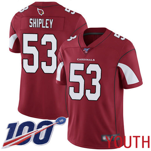 Arizona Cardinals Limited Red Youth A.Q. Shipley Home Jersey NFL Football #53 100th Season Vapor Untouchable